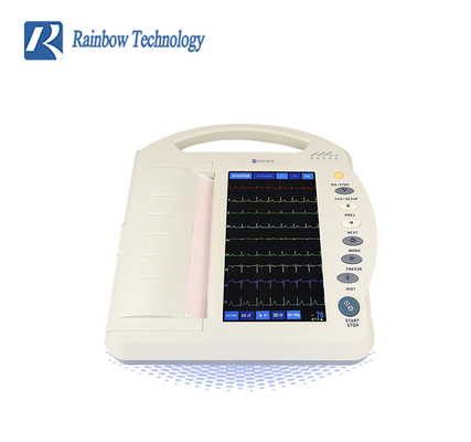 LCD/LED medische EKG-machine met meerdere leidingen USB / Bluetooth / WiFi gegevensoverdracht