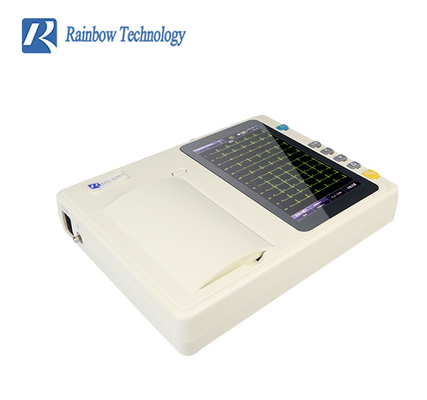 AC 110-230V Touch screen 6 de Machine Netto Gewicht 1.3kg van het Kanalen Medisch ECG electrocardiogram