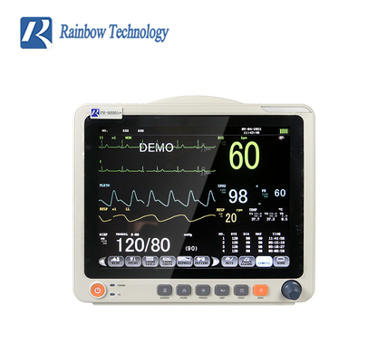 ECG 5 Parameter Patiëntmonitor HR RESP SPO2 NIBP En Temperatuur met touchscreen