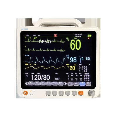 12,1 inch multi-parameter patiëntmonitor met hoge resolutie kleuren TFT LCD, aritmie-analyse en ST-berekening