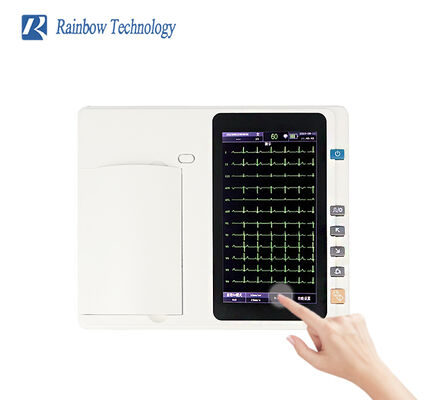 6-kanaal 7 inch LCD-scherm Handheld medisch EKG/EKG-apparaat met stroombron voor ziekenhuizen