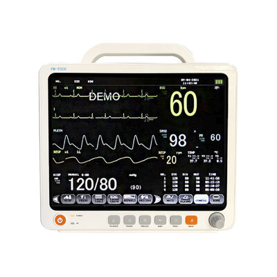 12.1 inch touchscreen ETCO2-module draagbare patiëntmonitor met meerdere parameters voor ICU