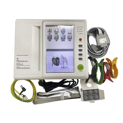 Touch Screen ECG Kabel Machine 12 Kanaals met Printer en ISO Certificaat ECG Kabel