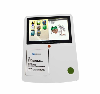 Multitaal 3 Kanalen Medische ECG Machine met inbegrip van 80mmx20m Thermisch Document