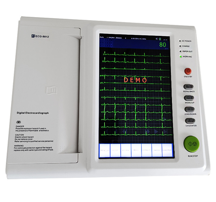 12 van het het Elektrocardiogramelectrocardiogram van de kanaalmonitor het Registreertoestelecg Machine met Analysator