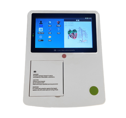 Fabrieksprijs Draagbare 7 inch touchscreen 12 Lead 3/6 Channel Ecg Machine