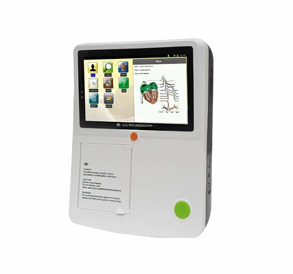 Fabrieksprijs Draagbare 7 inch touchscreen 12 Lead 3/6 Channel Ecg Machine