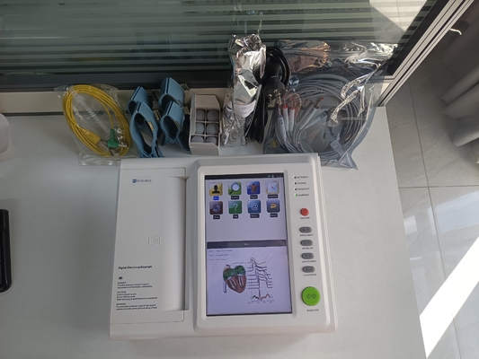 Medisch 12 Lead Portable 10 inch Touch Screen 6 Channel Support Ecg Monitor