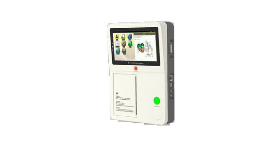 Draagbare 7 inch touchscreen 12 Lead 3 Channel Ecg Machine