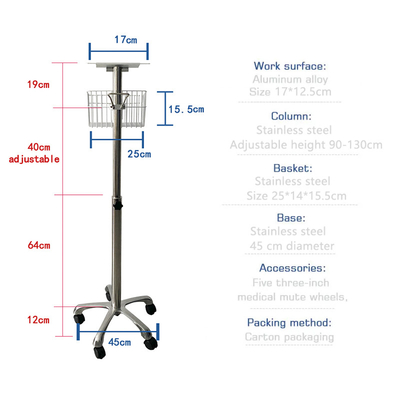 Vitale tekenen monitor ICU bed-kant multi-parameter patiënt monitor trolley
