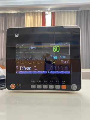 Multi-parameter patiënt monitor met EKG Resp SpO2 Nibp Temp en verplaatsbare stand OEM beschikbaar