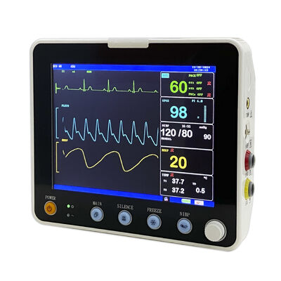 Draagbare 6-parameters multi-parameter patiëntmonitor met 8-inch kleuren-TFT-scherm voor ziekenhuis en kliniek