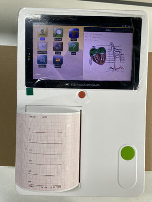 7 inch Ecg Monitor Draagbaar Elektrocardiogram 6 Channel Ecg Machine
