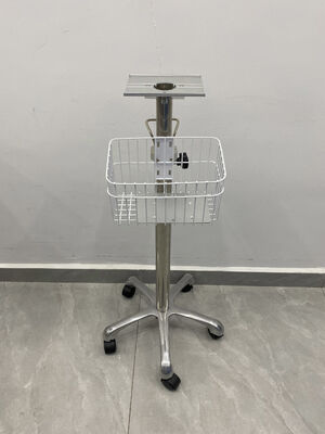 Trolley Cart With Basket Monitor Trolley Medical Mobile Workstation for Hospital