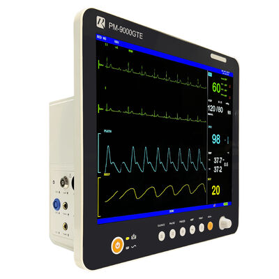 Draagbare 15 inch kleuren LCD-display Multi Parameter Patiënt Monitor met trolley/Wall Bracket Montage en 5 kg lichtgewicht ontwerp