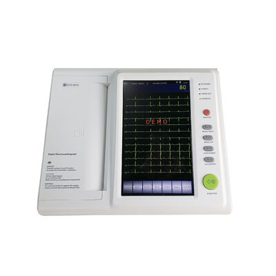 Medisch elektrocardiogram printer software touchscreen laptop met kanalen leidt EKG stroombron elektrisch materiaal