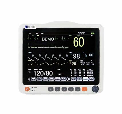Draagbaar 12,1 inch TFT touchscreen 6 parameters Kleurbeeldscherm Hartscherm voor ziekenhuis