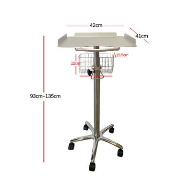 Draagbare EKG-trolley Hoogte verstelbare echografie-trolley Medische aluminium-trolley