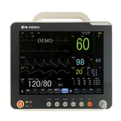 12.1 inch kleuren-LCD-scherm draagbare multiparameter patiëntmonitor met compatibiliteit met trolley/wandbeugel
